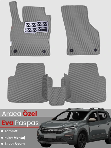 DACİA SANDERO STEPWAY (2020-2025) Uyumlu EVA Paspas Tam Set–Araca Özel,Su Geçirmez,Kolay Montaj ürün görseli 1