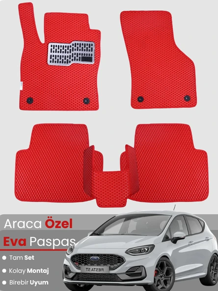 FORD FİESTA (2017-2024) Uyumlu EVA Paspas Tam Set–Araca Özel,Su Geçirmez,Kolay Montaj ürün görseli 1