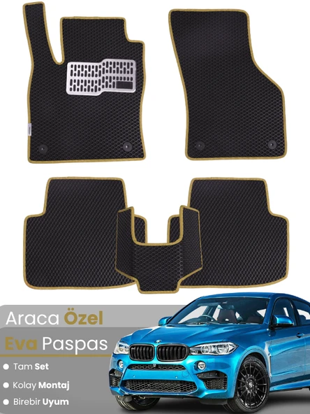BMW X6 E71 (2008-2014) Uyumlu EVA Paspas Tam Set–Araca Özel,Su Geçirmez,Hızlı ve Kolay Montaj ürün görseli 1