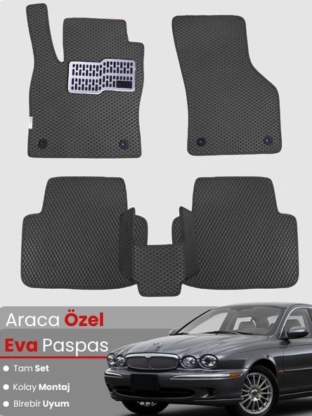 JAGUAR X TYPE (2001-2009) Uyumlu EVA Paspas Tam Set–Araca Özel,Kolay Montaj,Su Geçirmez ürün görseli 1
