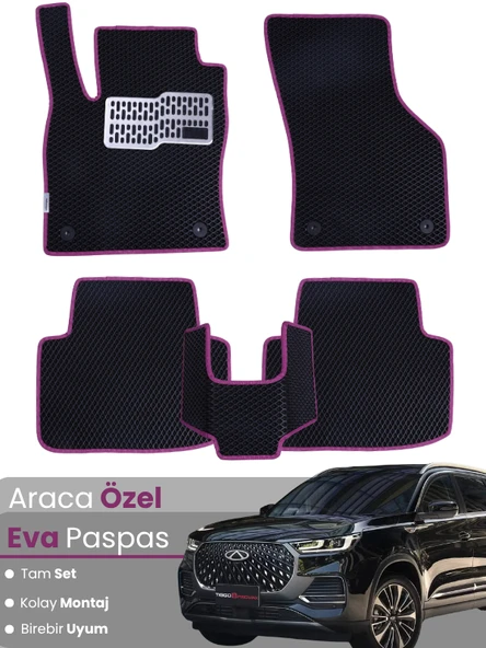 CHERY TİGGO 8 PRO MAX (2024-2025) Uyumlu EVA Paspas Tam Set–Araca Özel,Su Geçirmez,Kolay Montaj ürün görseli 1