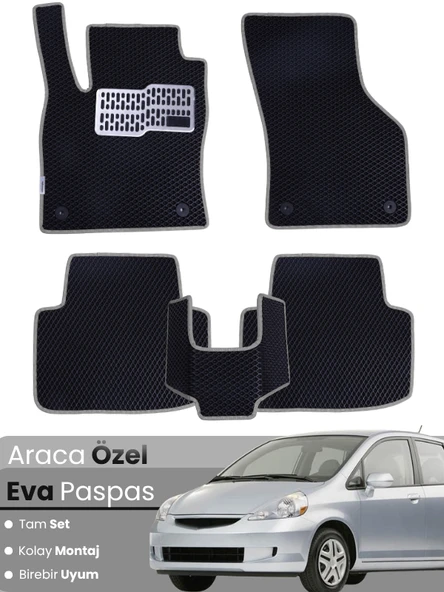 HONDA JAZZ HATCHBACK (2002-2008) Uyumlu EVA Paspas Tam Set–Araca Özel,Kolay Montaj ürün görseli 1