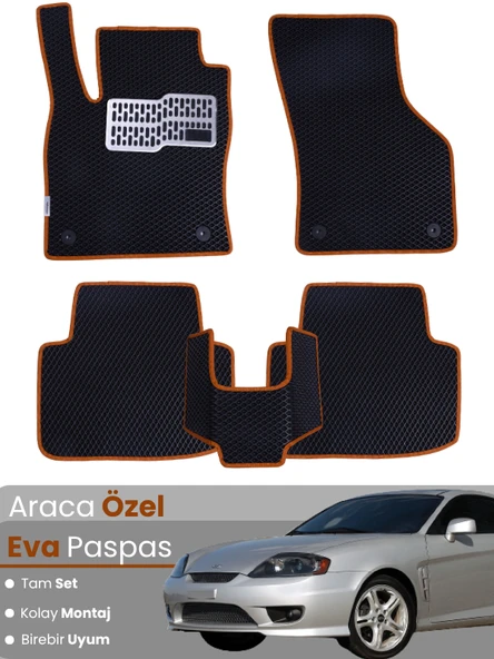 HYUNDAİ COUPE (2001-2009) Uyumlu EVA Paspas Tam Set–Araca Özel,Kolay Montaj,Su Geçirmez ürün görseli 1