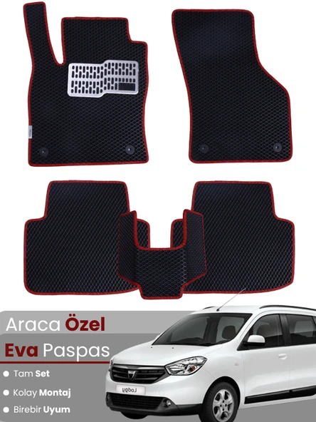 DACİA LODGY 5 KİŞİLİK (2012-2022) Uyumlu EVA Paspas Tam Set–Araca Özel,Su Geçirmez,Kolay Montaj ürün görseli 1