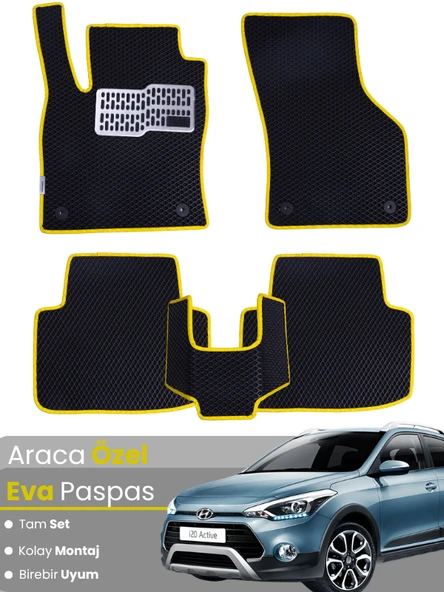 HYUNDAİ i20 ACTİVE (2015-2019) Uyumlu EVA Paspas Tam Set–Araca Özel,Kolay Montaj,Su Geçirmez ürün görseli 1