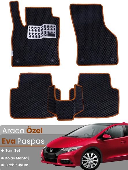HONDA CİVİC FB/FG HATCHBACK (2012-2015) Uyumlu EVA Paspas Tam Set–Araca Özel Tasarım ürün görseli 1