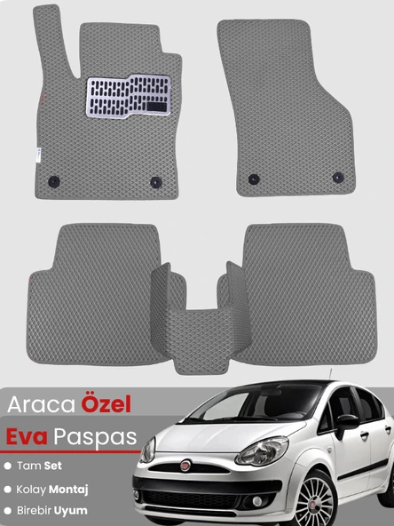 FİAT PUNTO EVO (2009-2012) Uyumlu EVA Paspas Tam Set–Araca Özel,Su Geçirmez,Hızlı ve Kolay Montaj ürün görseli 1