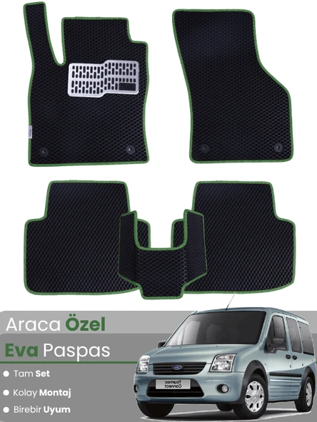 FORD CONNECT (2002-2013) Uyumlu EVA Paspas Tam Set–Araca Özel,Su Geçirmez,Kolay Montaj ürün görseli 1