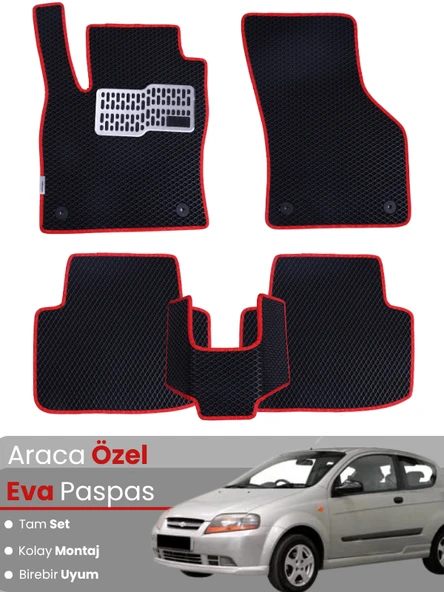 CHEVROLET KALOS (2005-2011) Uyumlu EVA Paspas Tam Set–Araca Özel,Su Geçirmez,Kolay Montaj ürün görseli 1
