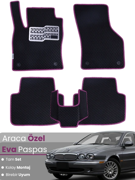 JAGUAR X TYPE (2001-2009) Uyumlu EVA Paspas Tam Set–Araca Özel,Kolay Montaj,Su Geçirmez ürün görseli 1