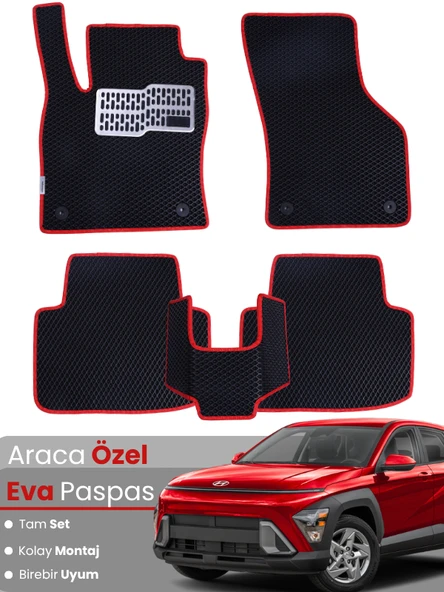 HYUNDAİ KONA (2018-2025) Uyumlu EVA Paspas Tam Set–Araca Özel,Kolay Montaj,Su Geçirmez ürün görseli 1