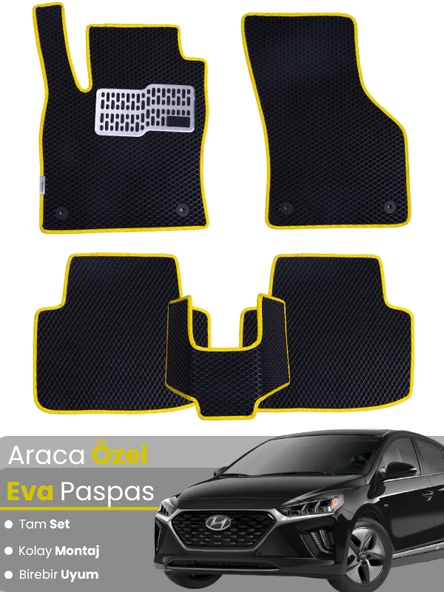 HYUNDAİ IONIQ (2016-2022) Uyumlu EVA Paspas Tam Set–Araca Özel,Kolay Montaj,Su Geçirmez ürün görseli 1