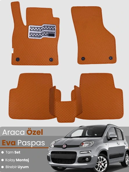 FİAT PANDA (2012-2021) Uyumlu EVA Paspas Tam Set–Araca Özel,Su Geçirmez,Hızlı ve Kolay Montaj ürün görseli 1