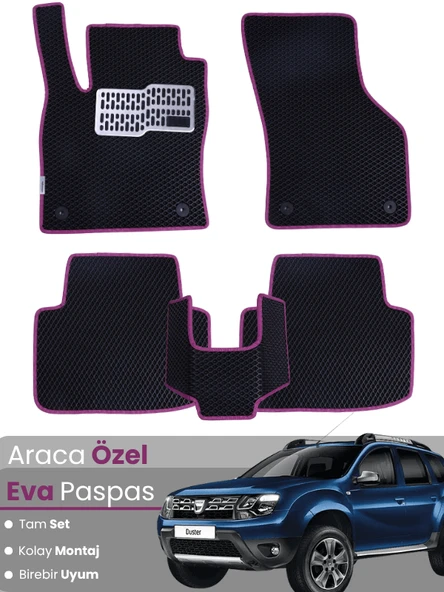 DACİA DUSTER (2009-2017) Uyumlu EVA Paspas Tam Set–Araca Özel,Su Geçirmez,Kolay Montaj ürün görseli 1
