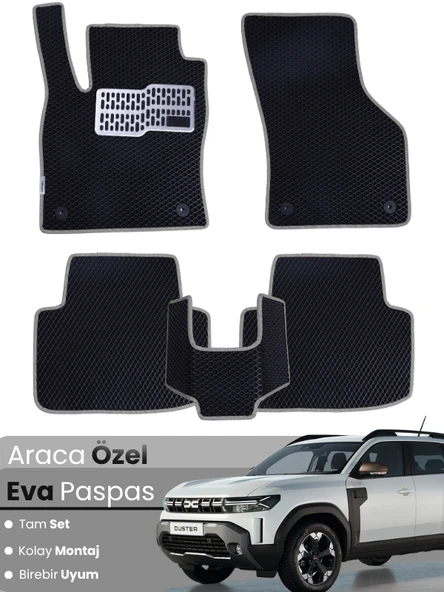 DACİA DUSTER (2018-2024) Uyumlu EVA Paspas Tam Set–Araca Özel,Su Geçirmez,Kolay Montaj ürün görseli 1