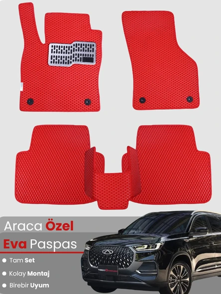 CHERY TİGGO 8 PRO MAX (2024-2025) Uyumlu EVA Paspas Tam Set–Araca Özel,Su Geçirmez,Kolay Montaj ürün görseli 1
