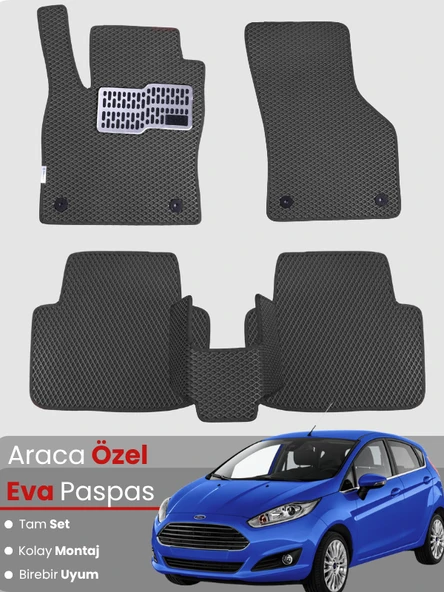 FORD FİESTA (2009-2016) Uyumlu EVA Paspas Tam Set–Araca Özel,Su Geçirmez,Kolay Montaj ürün görseli 1