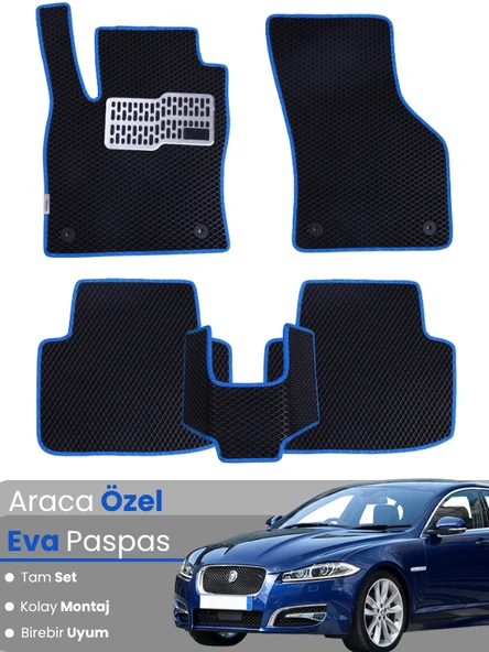 JAGUAR XF (2008-2015) Uyumlu EVA Paspas Tam Set–Araca Özel,Kolay Montaj,Su Geçirmez ürün görseli 1