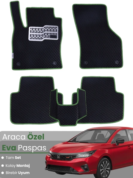 HONDA CİTY (2019-2024) Uyumlu EVA Paspas Tam Set–Araca Özel,Su Geçirmez,Kolay Montaj ürün görseli 1