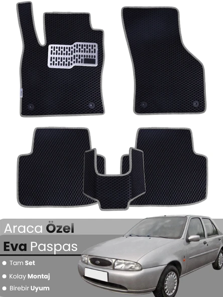 FORD FİESTA (1995-2002) Uyumlu EVA Paspas Tam Set–Araca Özel,Su Geçirmez,Kolay Montaj ürün görseli 1