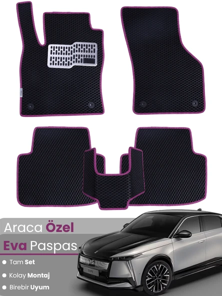 CİTROEN DS4 (2021-2024) Uyumlu EVA Paspas Tam Set–Araca Özel,Su Geçirmez,Kolay Montaj ürün görseli 1