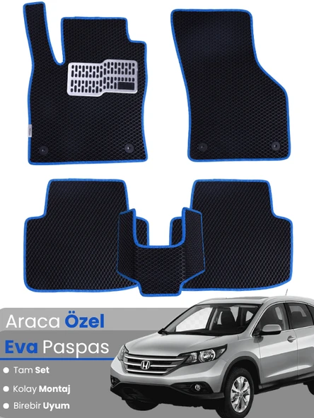 HONDA CRV 4 (2012-2017) Uyumlu EVA Paspas Tam Set–Araca Özel,Kolay Montaj,Su Geçirmez ürün görseli 1