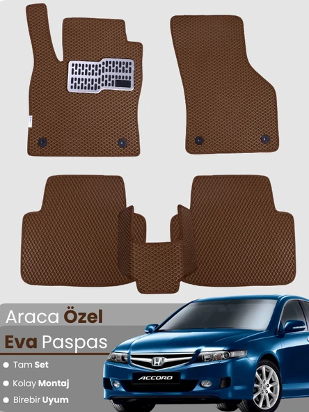 HONDA ACCORD (2002-2007) Uyumlu EVA Paspas Tam Set–Araca Özel,Su Geçirmez,Kolay Montaj ürün görseli 1