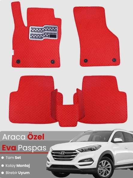 HYUNDAİ TUCSON (2015-2020) Uyumlu EVA Paspas Tam Set–Araca Özel,Kolay Montaj,Su Geçirmez ürün görseli 1