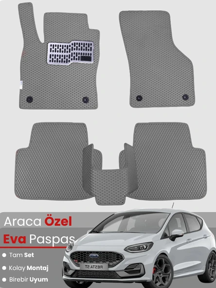 FORD FİESTA (2017-2024) Uyumlu EVA Paspas Tam Set–Araca Özel,Su Geçirmez,Kolay Montaj ürün görseli 1