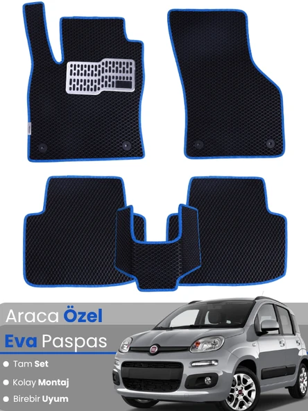 FİAT PANDA (2012-2021) Uyumlu EVA Paspas Tam Set–Araca Özel,Su Geçirmez,Hızlı ve Kolay Montaj ürün görseli 1