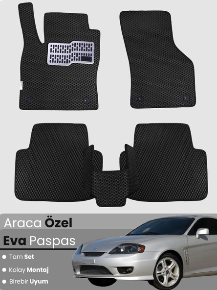 HYUNDAİ COUPE (2001-2009) Uyumlu EVA Paspas Tam Set–Araca Özel,Kolay Montaj,Su Geçirmez ürün görseli 1