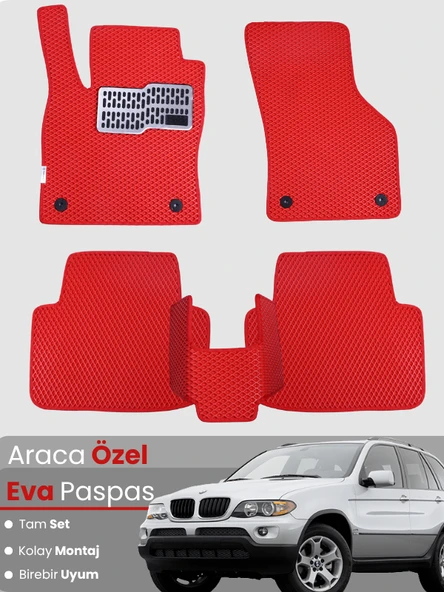 BMW X5 E53 (1999-2006) Uyumlu EVA Paspas Tam Set–Araca Özel,Su Geçirmez,Hızlı ve Kolay Montaj ürün görseli 1