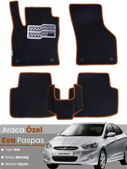 HYUNDAİ ACCENT BLUE (2011-2018) Uyumlu EVA Paspas Tam Set–Araca Özel,Kolay Montaj ürün görseli 1