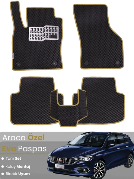FİAT EGEA STATİONWAGON (2017-2025) Uyumlu EVA Paspas Tam Set–Araca Özel,Su Geçirmez ürün görseli 1