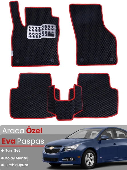 CHEVROLET CRUZE (2008-2014) Uyumlu EVA Paspas Tam Set–Araca Özel,Su Geçirmez,Kolay Montaj ürün görseli 1