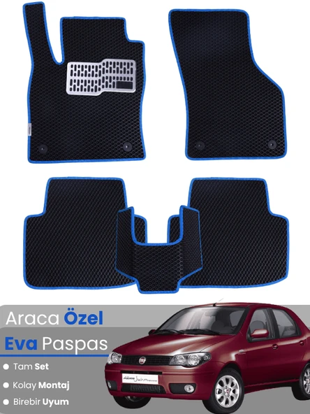 FİAT ALBEA (2006-2012) Uyumlu EVA Paspas Tam Set–Araca Özel,Su Geçirmez,Kolay Montaj ürün görseli 1