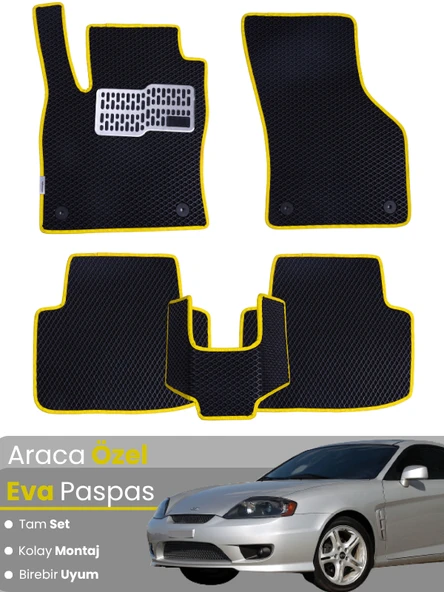 HYUNDAİ COUPE (2001-2009) Uyumlu EVA Paspas Tam Set–Araca Özel,Kolay Montaj,Su Geçirmez ürün görseli 1