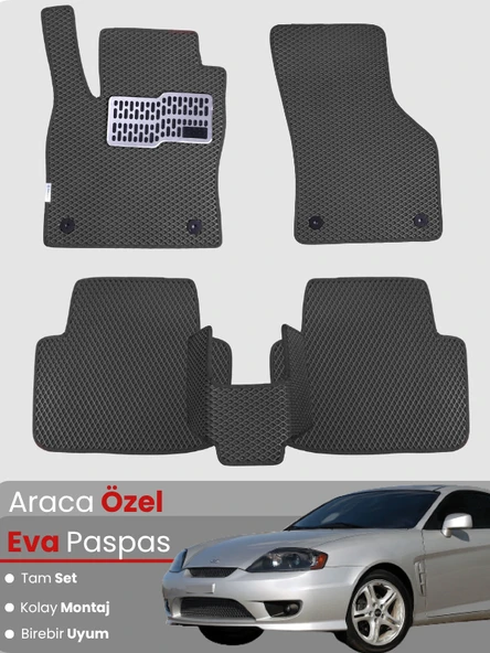 HYUNDAİ COUPE (2001-2009) Uyumlu EVA Paspas Tam Set–Araca Özel,Kolay Montaj,Su Geçirmez ürün görseli 1