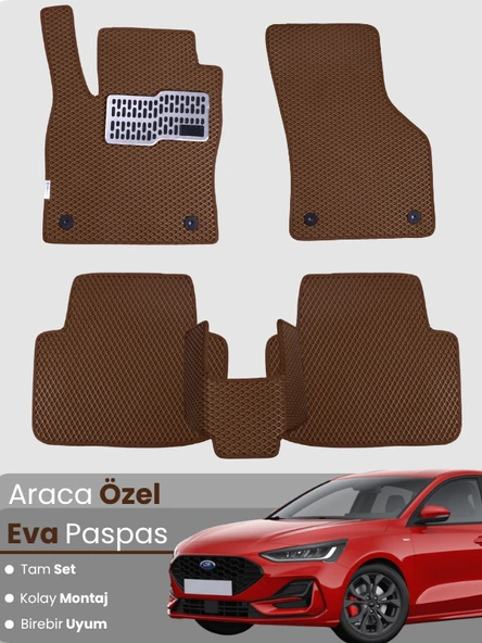 FORD FOCUS 4 HATCHBACK-(2019-2023) Uyumlu EVA Paspas Tam Set–Araca Özel,Su Geçirmez ürün görseli 1
