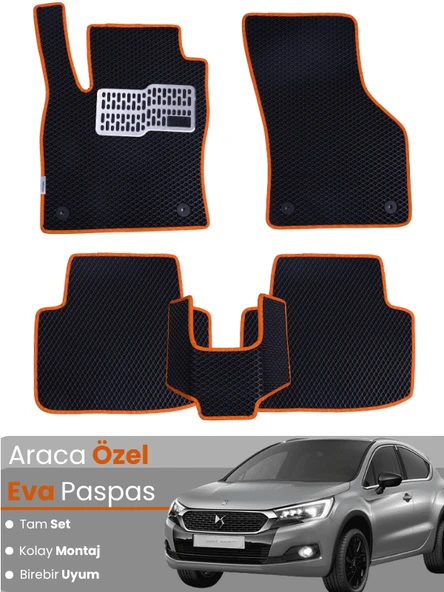 CİTROEN DS4 (2011-2018) Uyumlu EVA Paspas Tam Set–Araca Özel,Su Geçirmez,Kolay Montaj ürün görseli 1