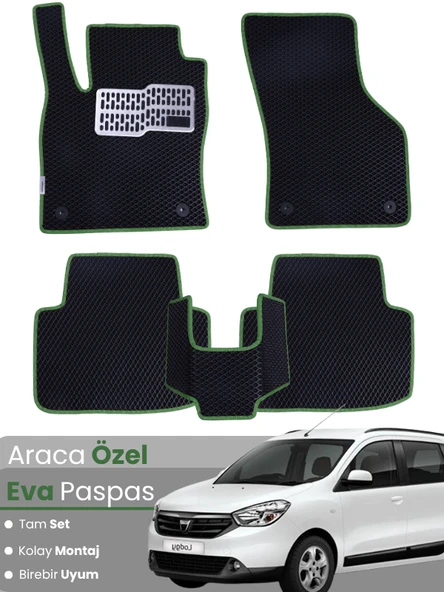 DACİA LODGY 5 KİŞİLİK (2012-2022) Uyumlu EVA Paspas Tam Set–Araca Özel,Su Geçirmez,Kolay Montaj ürün görseli 1