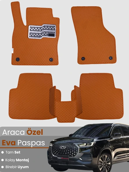 CHERY TİGGO 8 PRO MAX (2024-2025) Uyumlu EVA Paspas Tam Set–Araca Özel,Su Geçirmez,Kolay Montaj ürün görseli 1