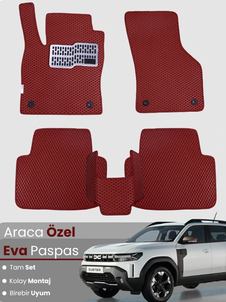DACİA DUSTER (2018-2024) Uyumlu EVA Paspas Tam Set–Araca Özel,Su Geçirmez,Kolay Montaj ürün görseli 1