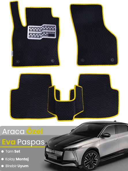 CİTROEN DS4 (2021-2024) Uyumlu EVA Paspas Tam Set–Araca Özel,Su Geçirmez,Kolay Montaj ürün görseli 1