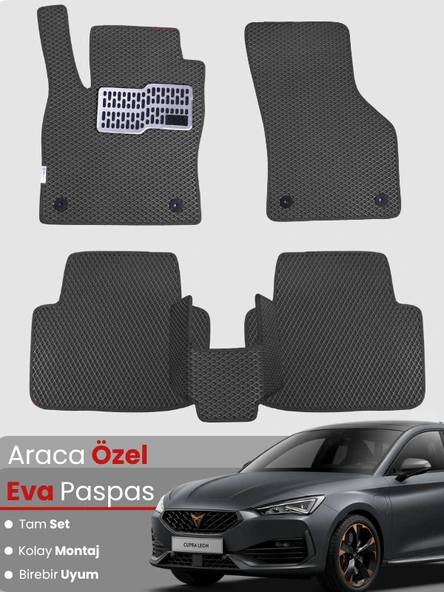 CUPRA LEON (2022-2024) Uyumlu EVA Paspas Tam Set–Araca Özel,Su Geçirmez,Kolay Montaj ürün görseli 1