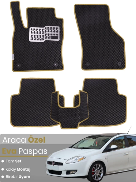 FİAT BRAVO (2007-2014) Uyumlu EVA Paspas Tam Set–Araca Özel,Su Geçirmez,Kolay Montaj ürün görseli 1