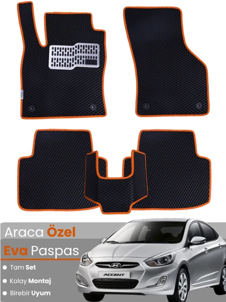 HYUNDAİ ACCENT BLUE (2011-2018) Uyumlu EVA Paspas Tam Set–Araca Özel,Kolay Montaj ürün görseli 1