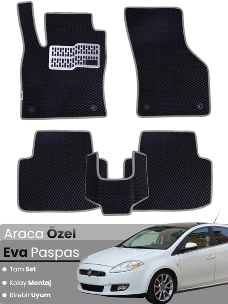 FİAT BRAVO (2007-2014) Uyumlu EVA Paspas Tam Set–Araca Özel,Su Geçirmez,Kolay Montaj ürün görseli 1