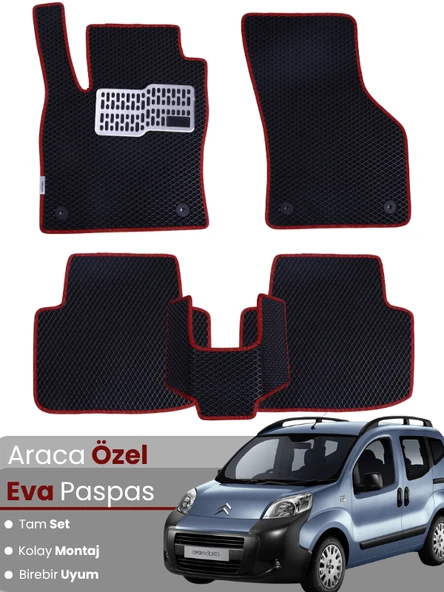 CİTROEN NEMO (2007-2019) Uyumlu EVA Paspas Tam Set–Araca Özel,Su Geçirmez,Kolay Montaj ürün görseli 1