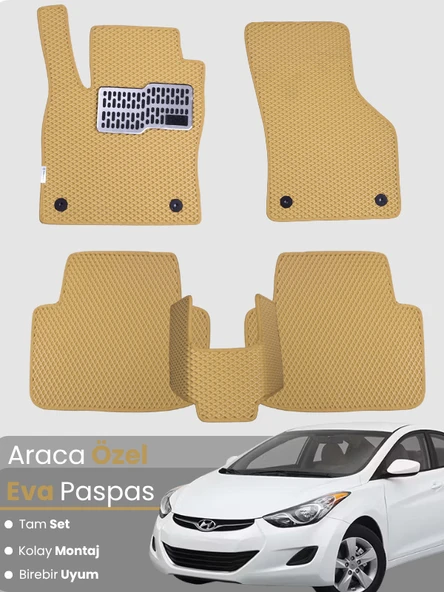 HYUNDAİ ELANTRA (2011-2016) Uyumlu EVA Paspas Tam Set–Araca Özel,Kolay Montaj,Su Geçirmez ürün görseli 1